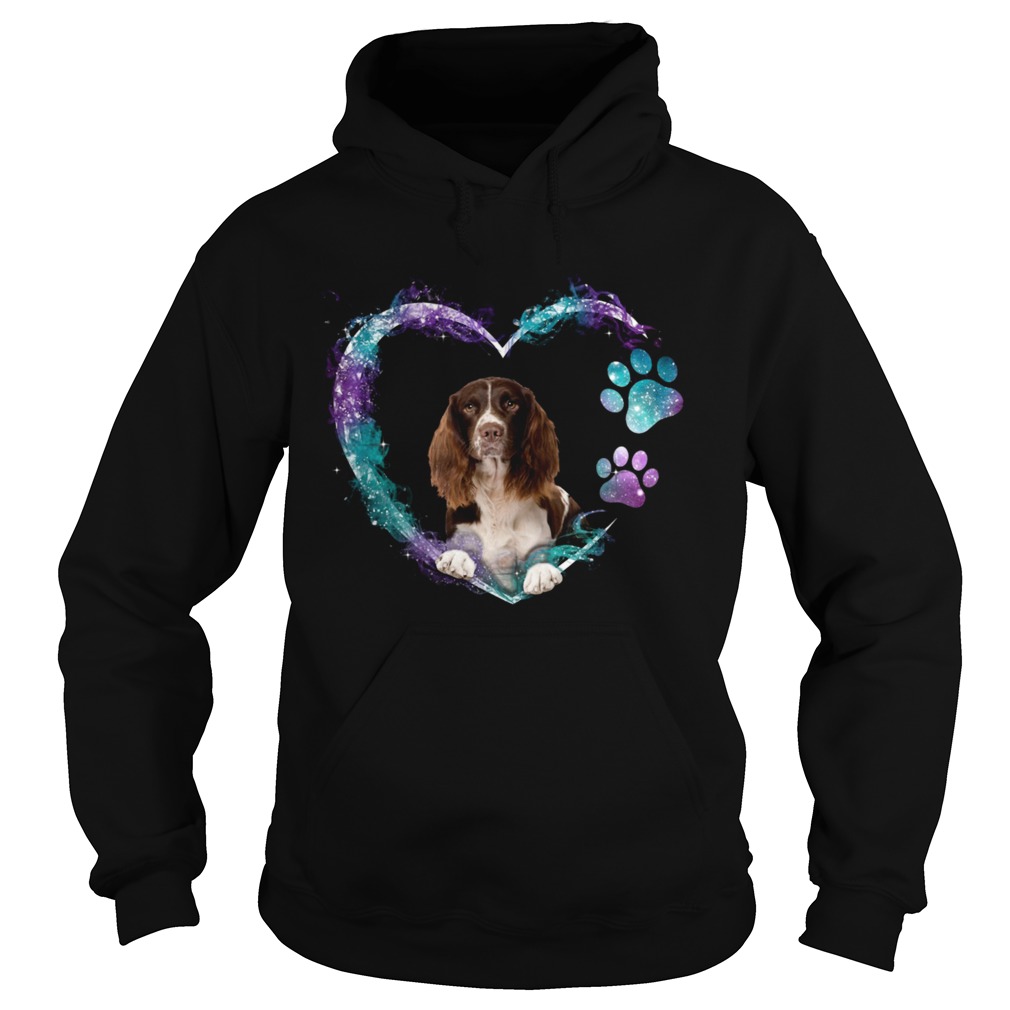 Springer Spaniel Paw Dog Heart  Hoodie