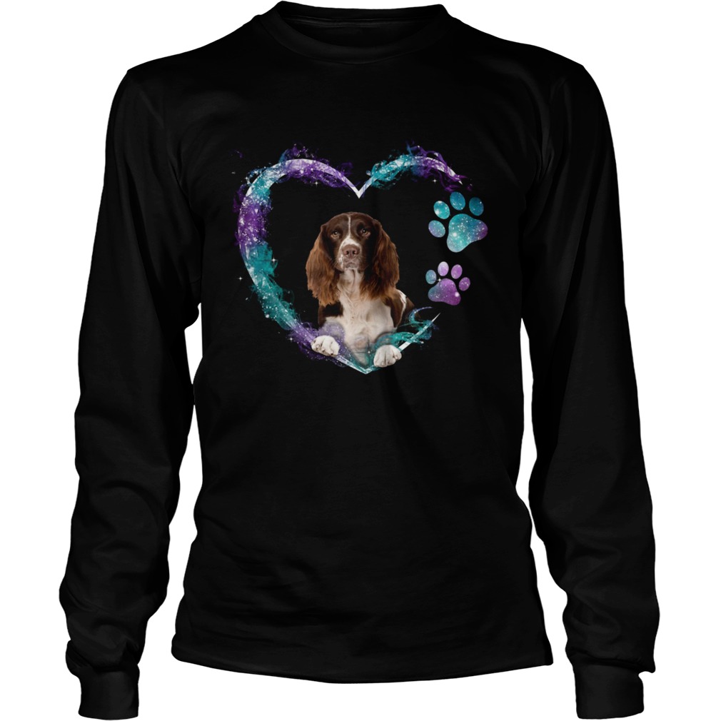 Springer Spaniel Paw Dog Heart  Long Sleeve