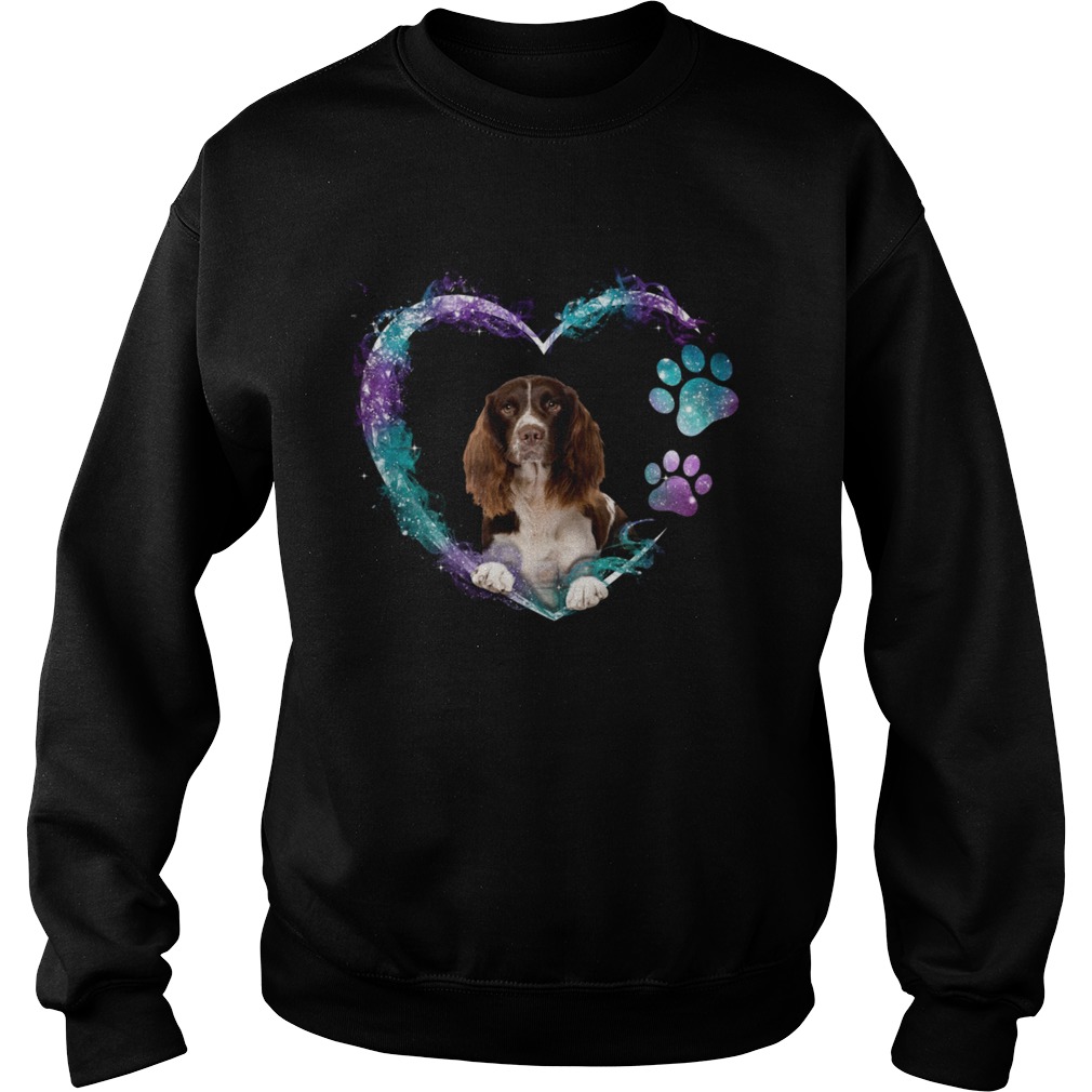 Springer Spaniel Paw Dog Heart  Sweatshirt