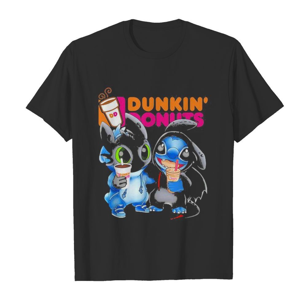 Stitch and toothless hug Dunkin Donuts  Classic Men's T-shirt