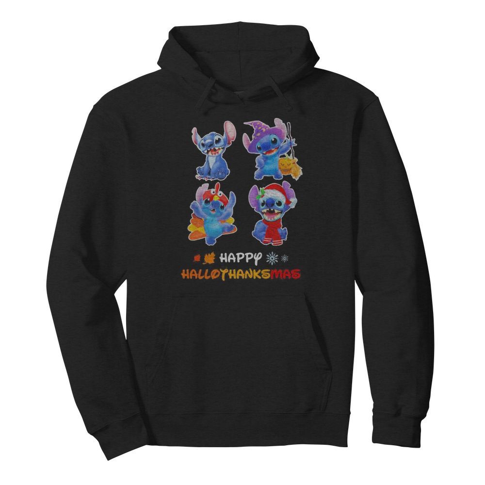 Stitch happy hallothanksmas  Unisex Hoodie