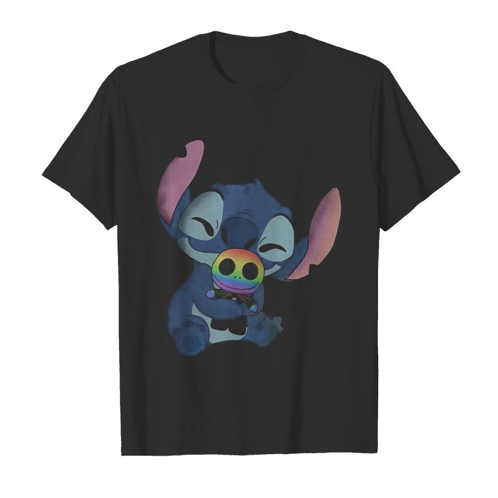 Stitch hug Jack Skellington LGBT shirt