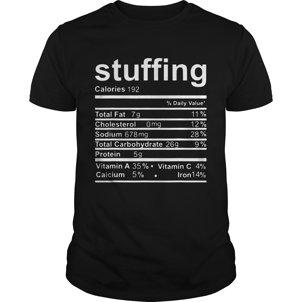 Stuffing Nutritional Facts  Unisex