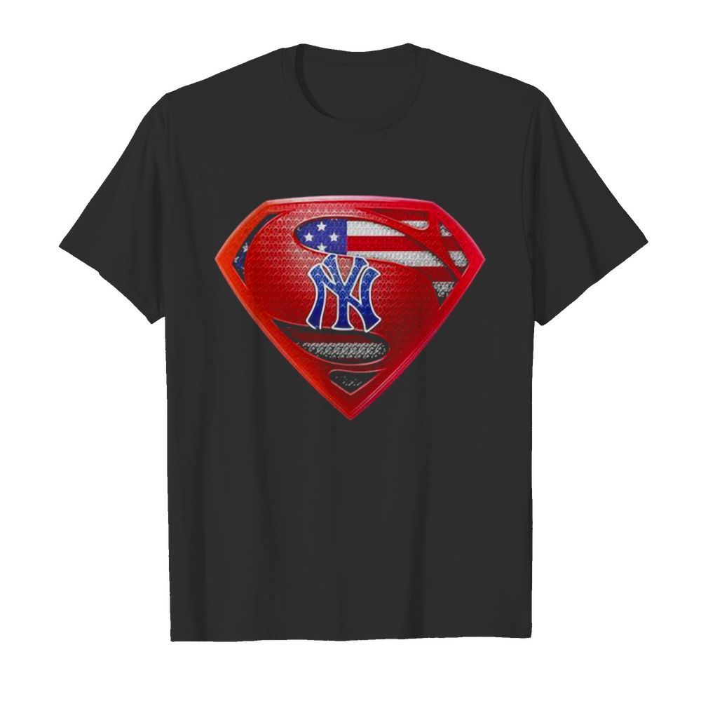 Superman new york yankees logo american flag shirt