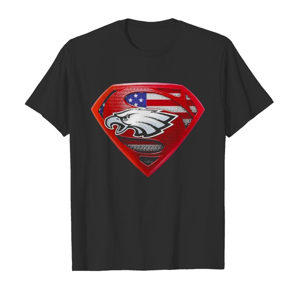 Superman philadelphia eagles american flag shirt