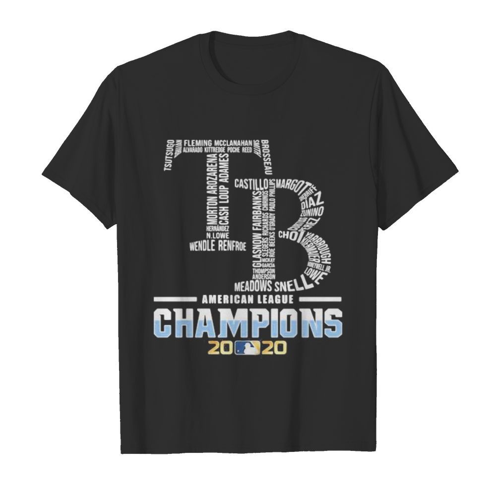 Tampa bay rays logo american league champions 2020 shirt