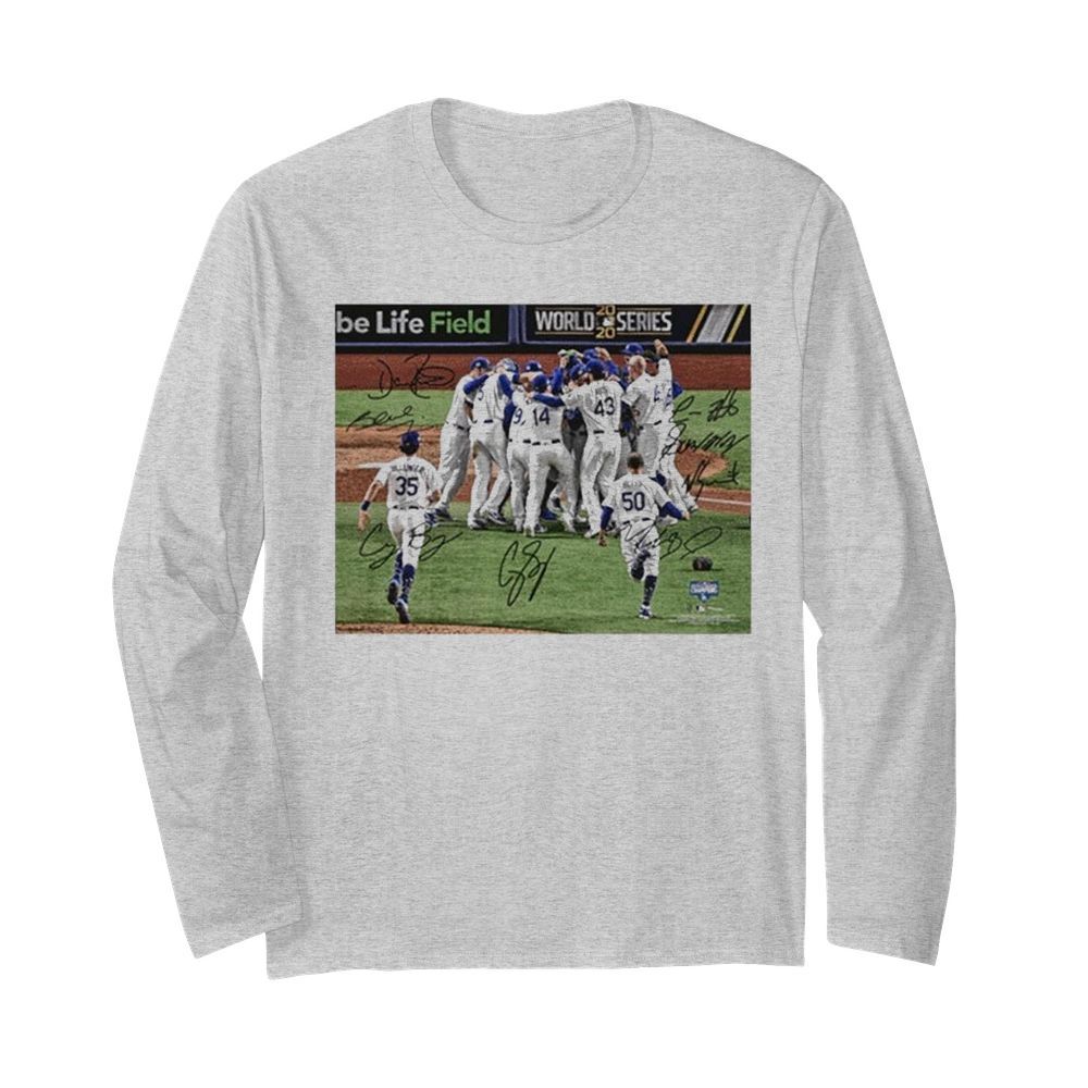 Team Los Angeles Dodgers MLB World Series Champions 2020  Long Sleeved T-shirt 