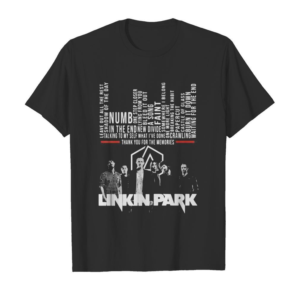 Thank you for the memories linkin park band shirt