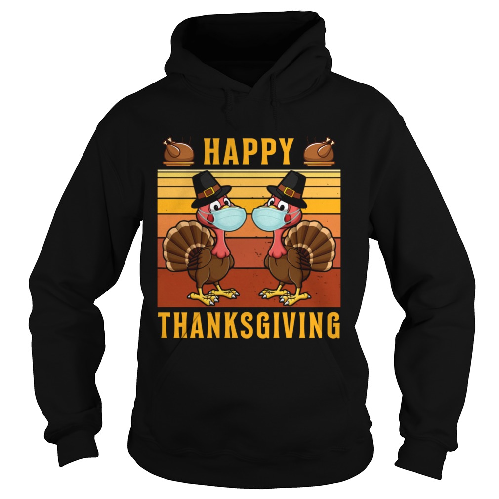 Thanksgiving 2020 Turkey With Mask Retro Vintage  Hoodie