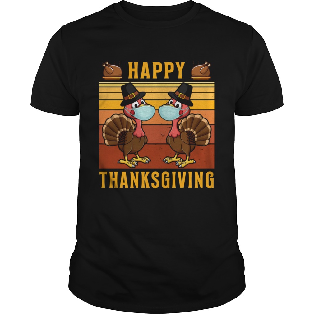 Thanksgiving 2020 Turkey With Mask Retro Vintage  Unisex