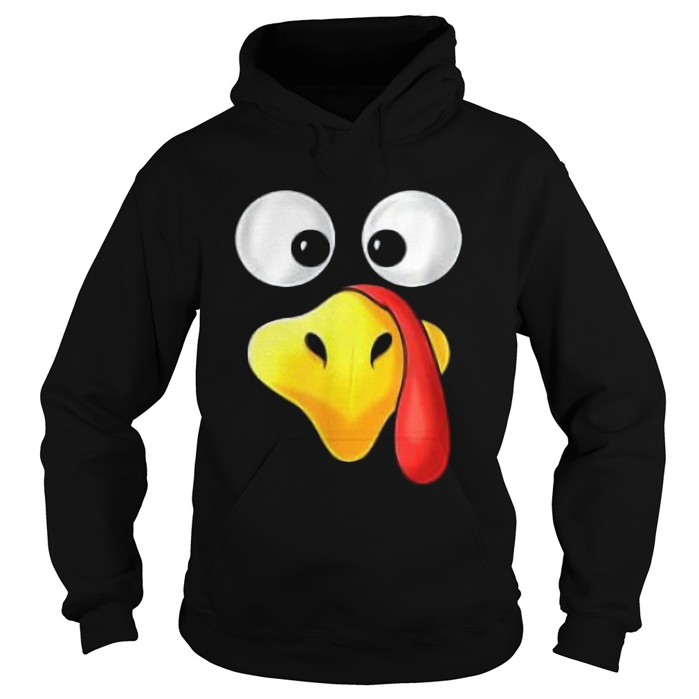 Thanksgiving Day Turkey Face Funny Boys Girls Kids Gift  Hoodie