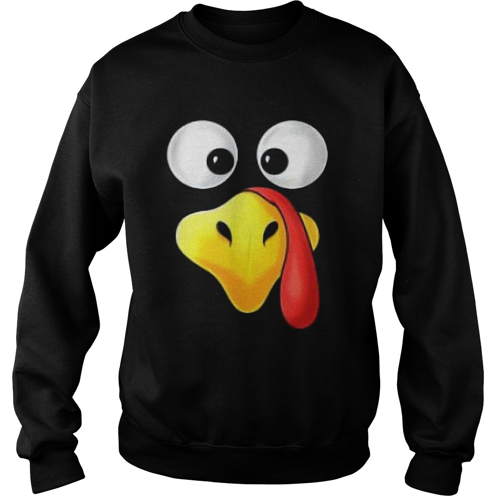 Thanksgiving Day Turkey Face Funny Boys Girls Kids Gift  Sweatshirt