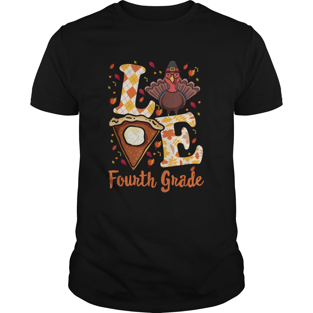 Thanksgiving Fourth Grade Turkey Fall shirt