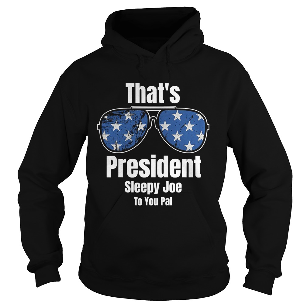 Thats President Sleepy Joe To You Pal Glass American Flag  Hoodie