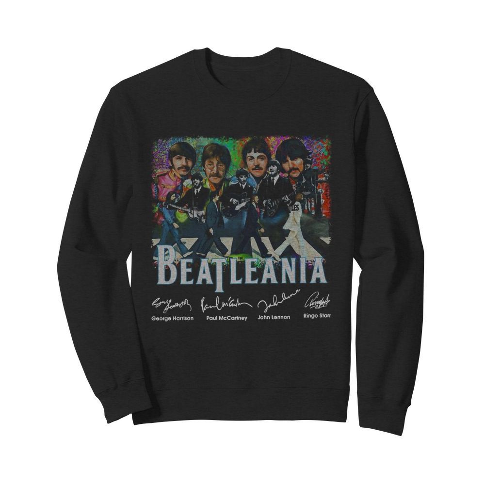 The Beatleania George Harrison Paul Mc Cartney John Lennon Ringo Starr  Unisex Sweatshirt