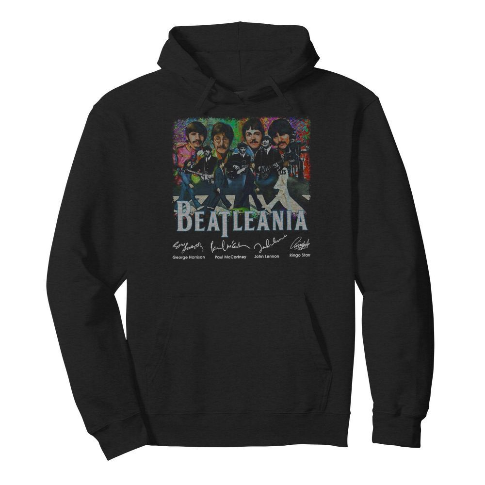 The Beatleania George Harrison Paul Mc Cartney John Lennon Ringo Starr  Unisex Hoodie