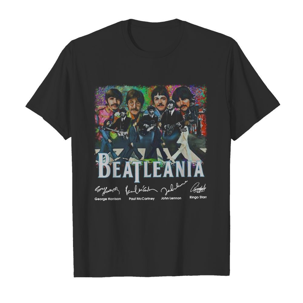 The Beatleania George Harrison Paul Mc Cartney John Lennon Ringo Starr  Classic Men's T-shirt