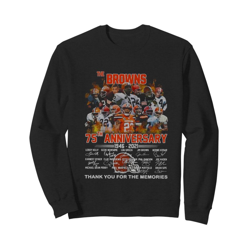 The Browning 75th Anniversary 1946 2021 Thank You For The Memories  Unisex Sweatshirt