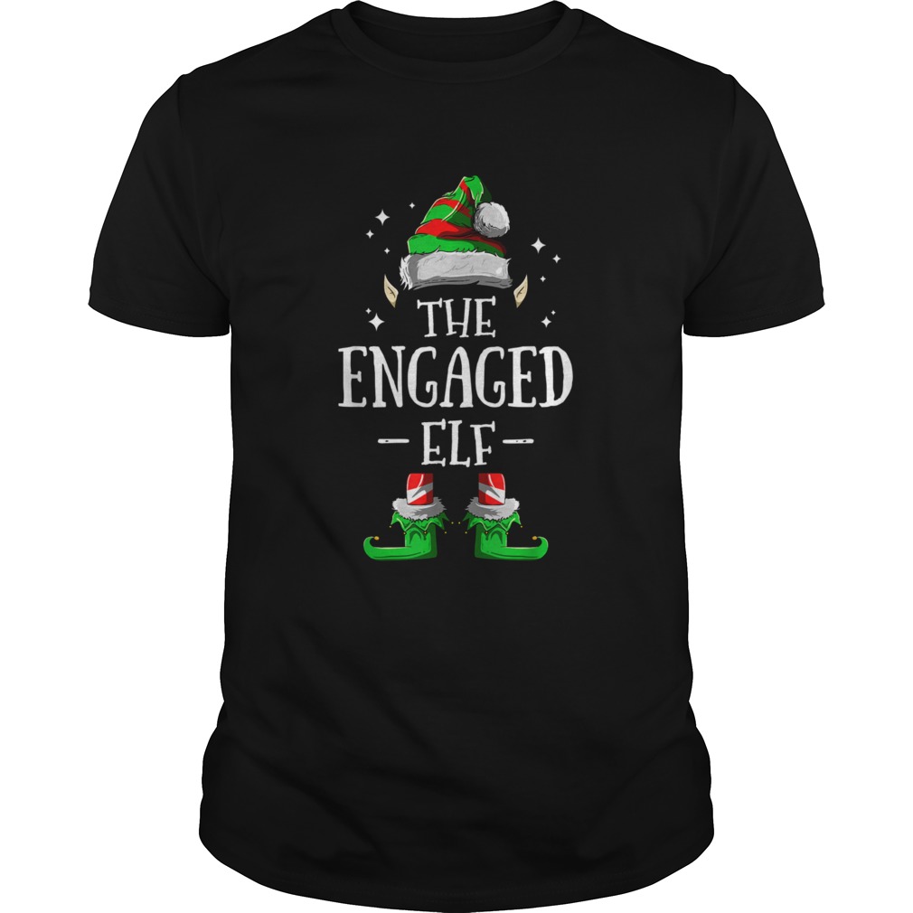 The Engaged Elf Matching Family Group Christmas Pajama shirt