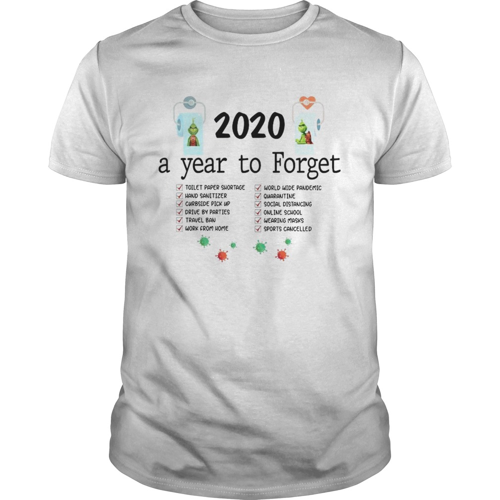 The Grinch And Max Toilet Paper 2020 A Year To Forget Coronavirus shirt