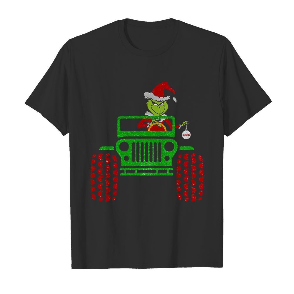 The Grinch Driving Jeep Christmas shirt