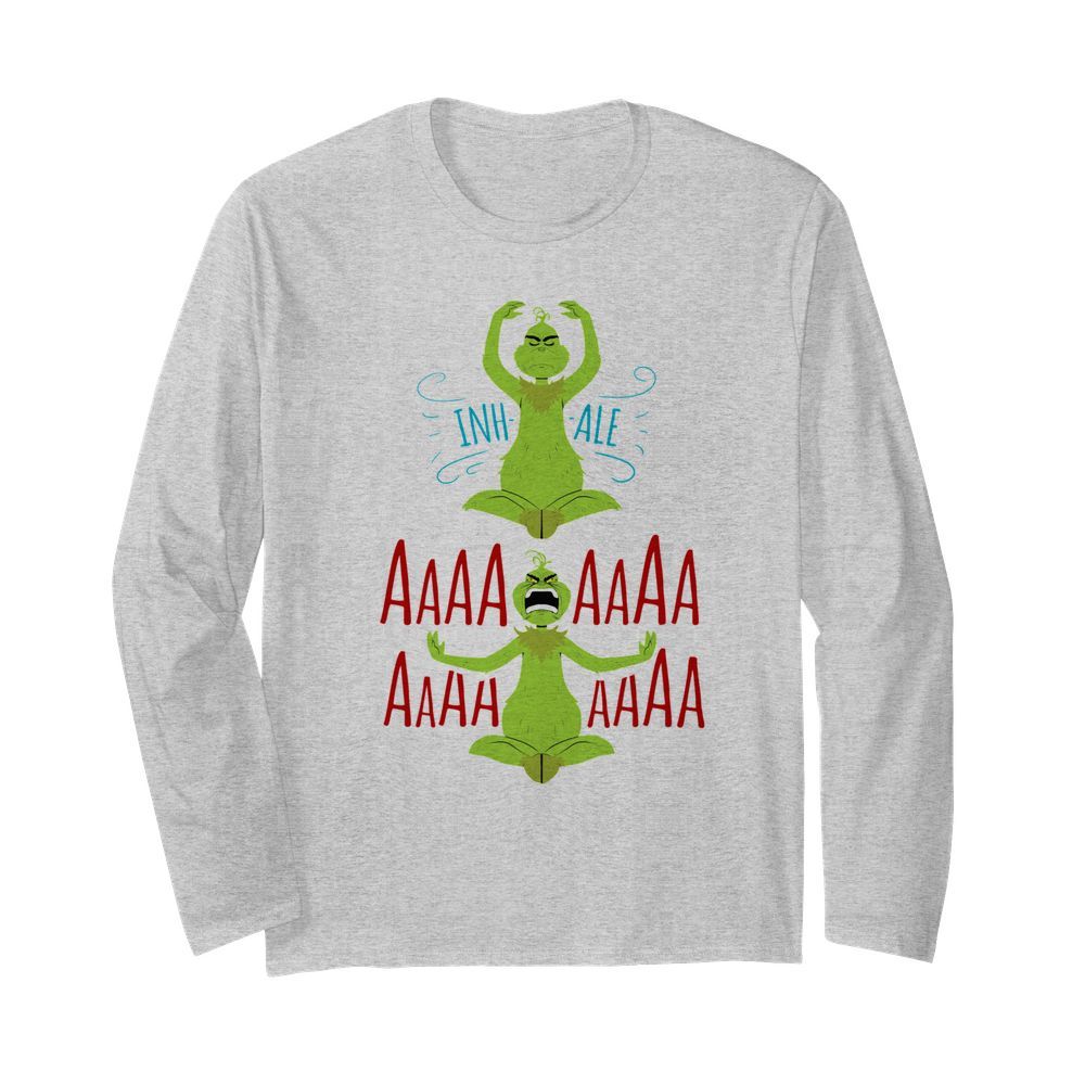 The Grinch Yoga Inhale Aaaaaa  Long Sleeved T-shirt 