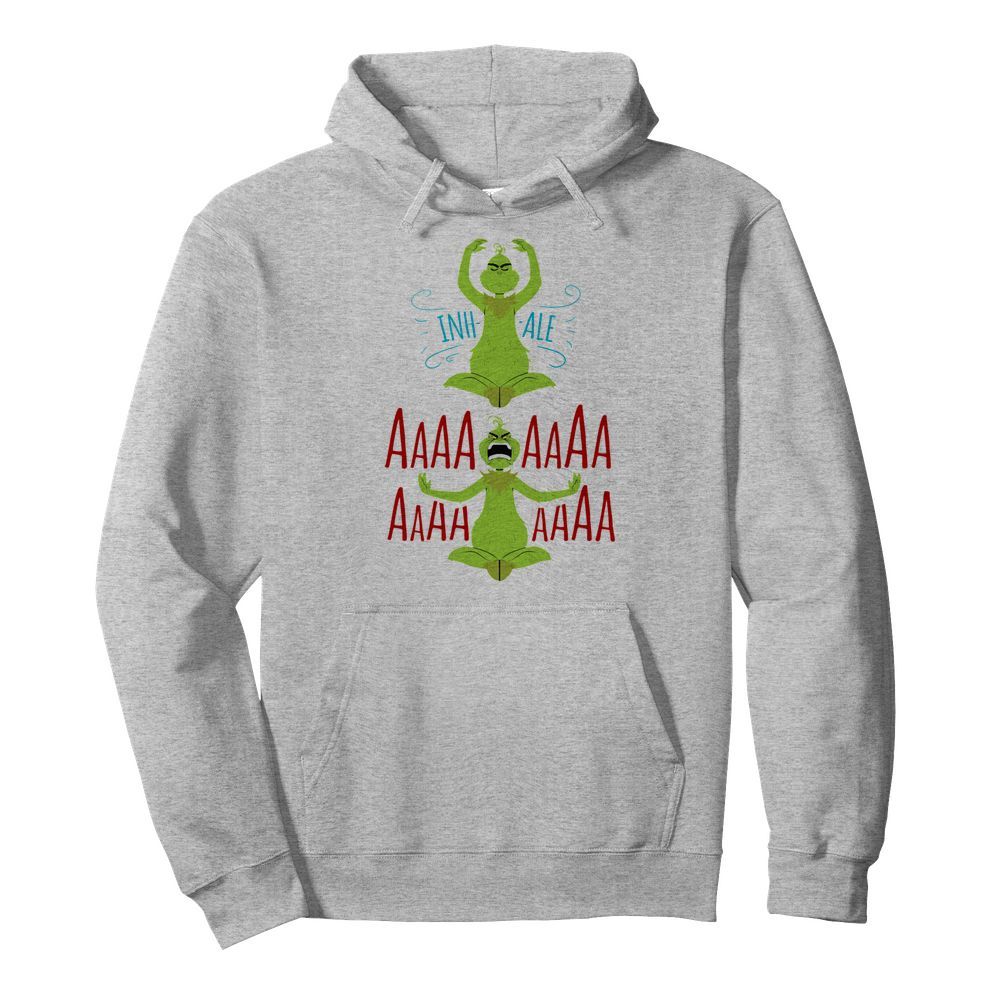 The Grinch Yoga Inhale Aaaaaa  Unisex Hoodie