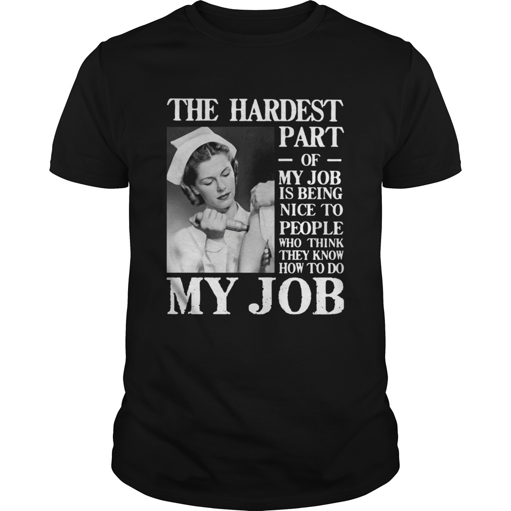 The Hardest Part Of My Job Is Being Nice To People Who Think They Know How To Do My Job shirt