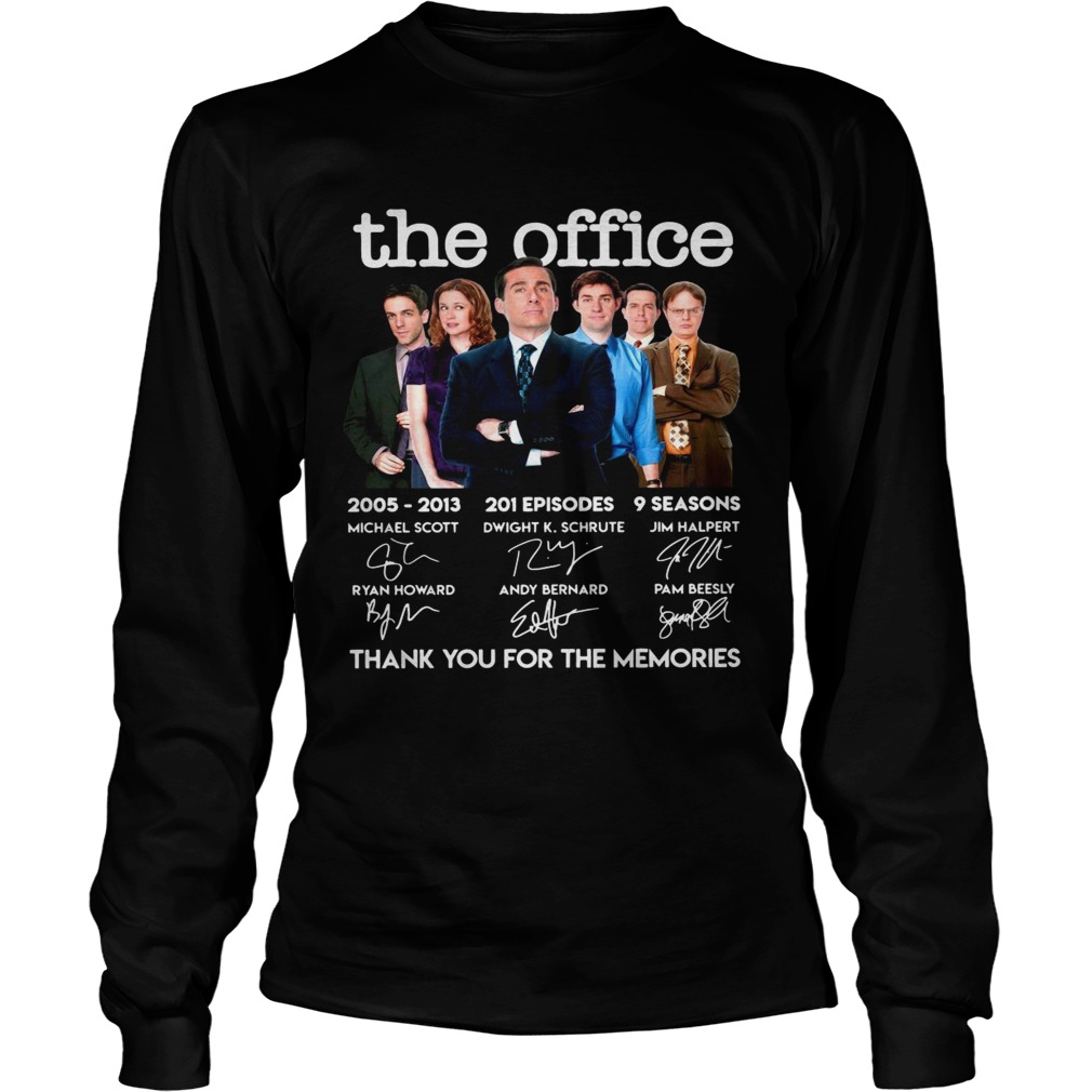 The Office 2005 2013 Thank You For The Memories Signature  Long Sleeve