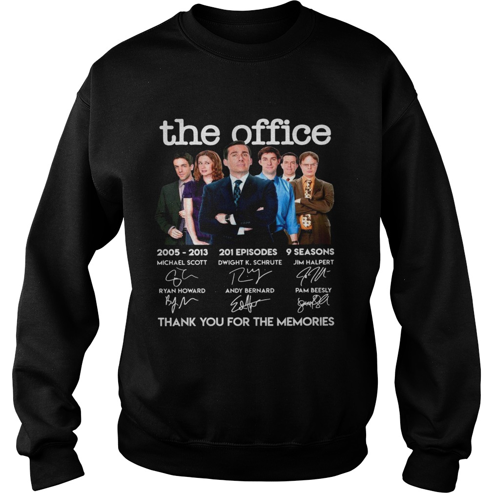 The Office 2005 2013 Thank You For The Memories Signature  Sweatshirt