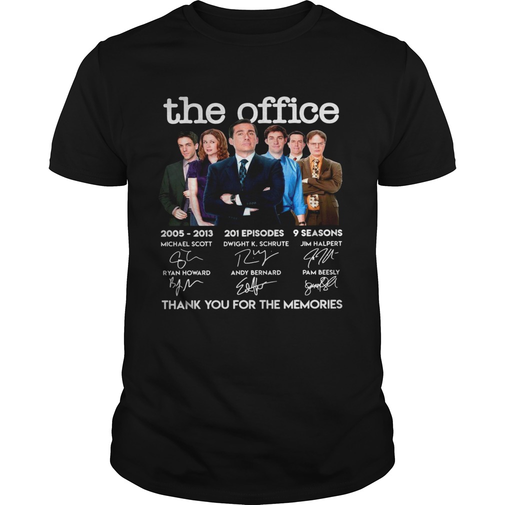 The Office 2005 2013 Thank You For The Memories Signature shirt