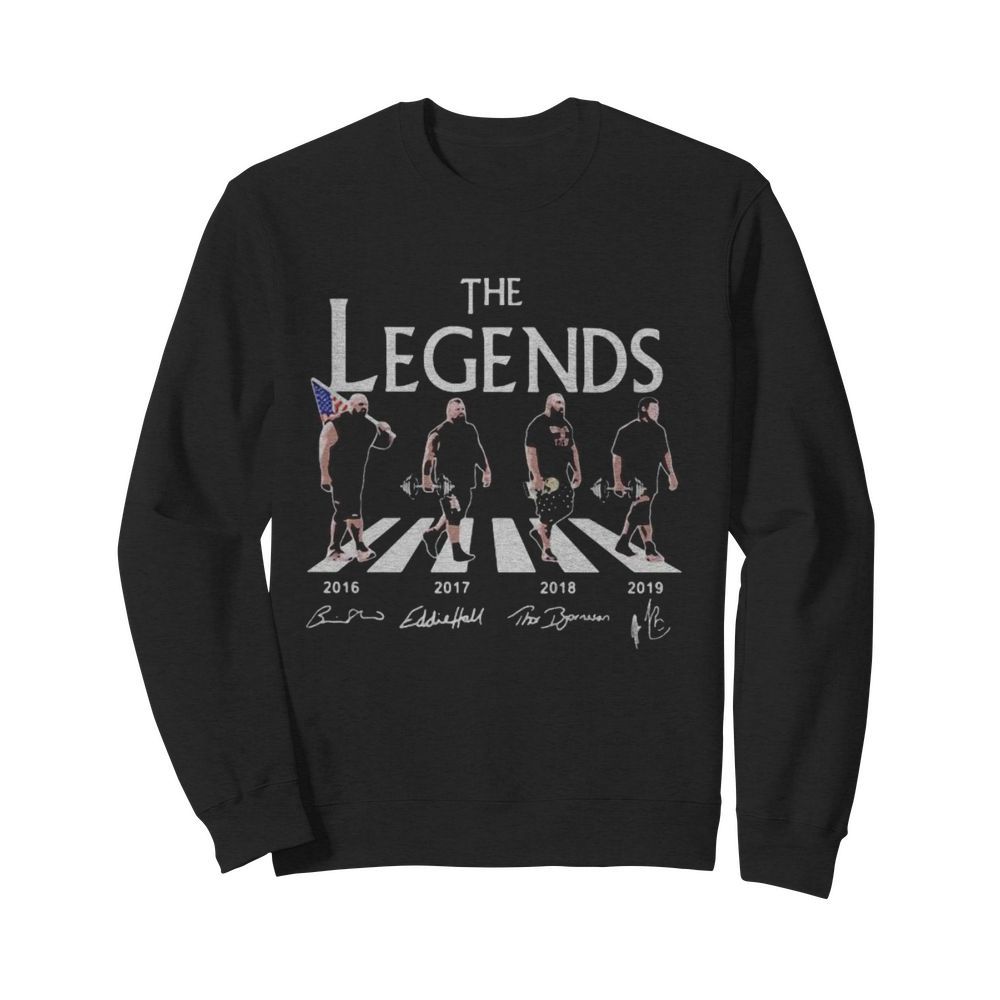 The legends crossing the line weightlifting signatures  Unisex Sweatshirt