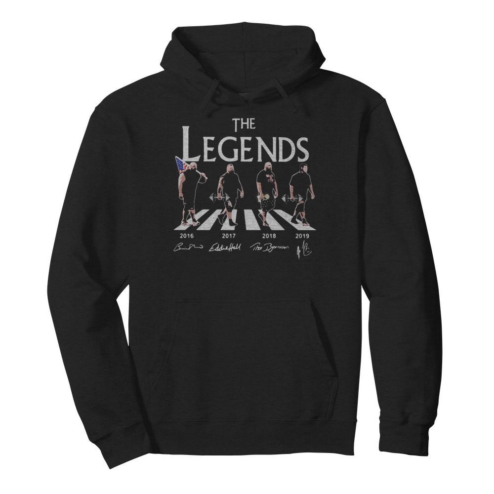 The legends crossing the line weightlifting signatures  Unisex Hoodie