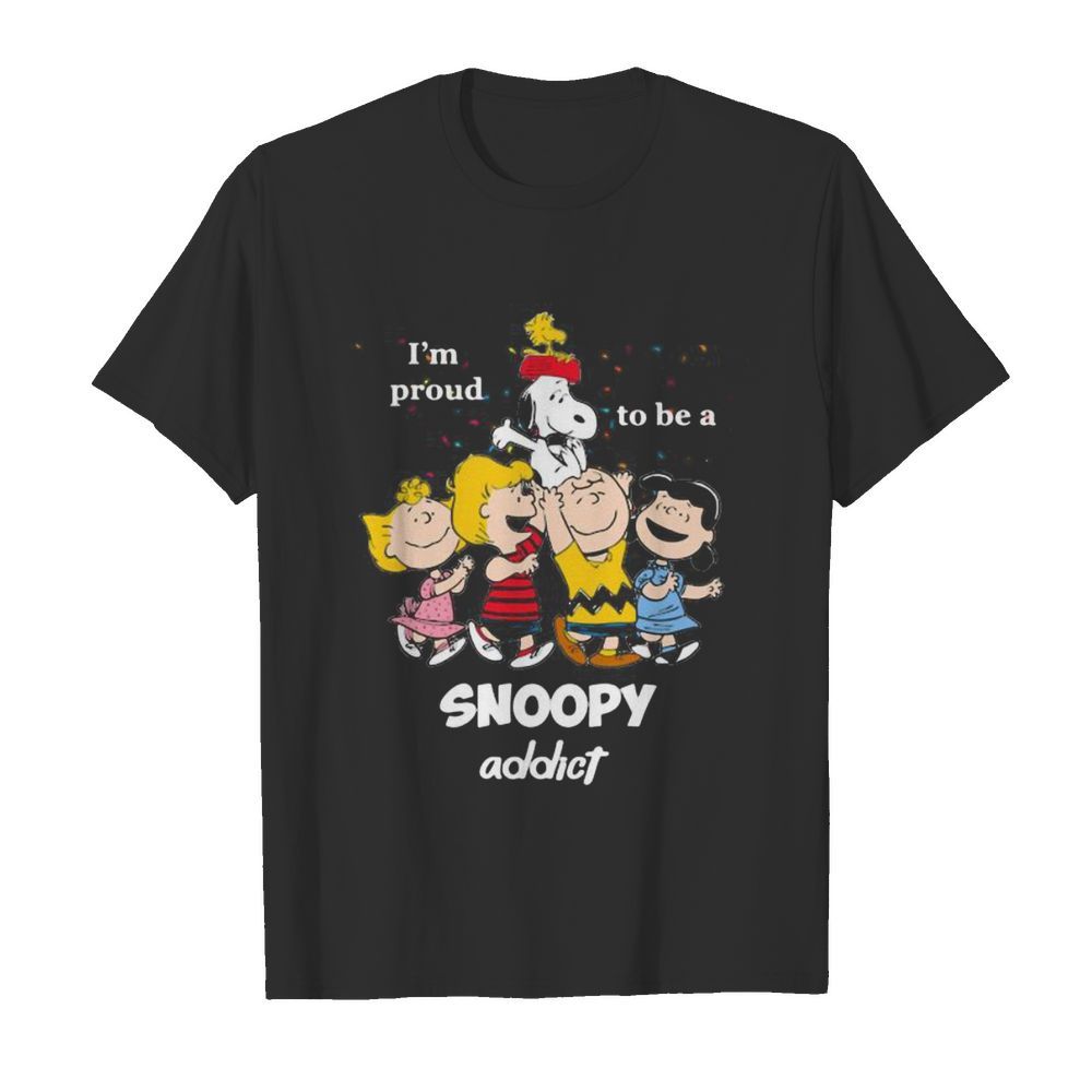 The peanuts i’m proud to be an snoopy addict shirt