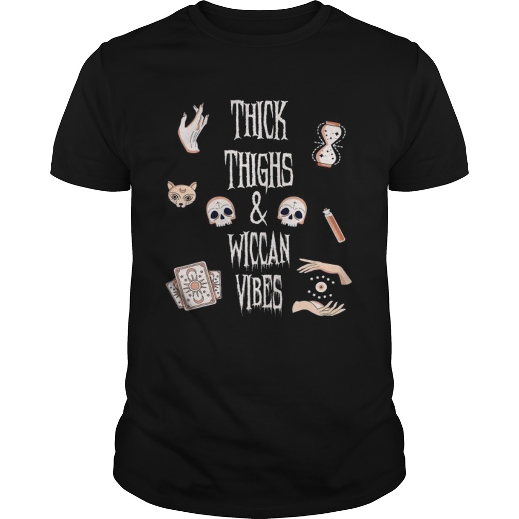 Thick Thighs And Wiccan Vibes Halloween shirt