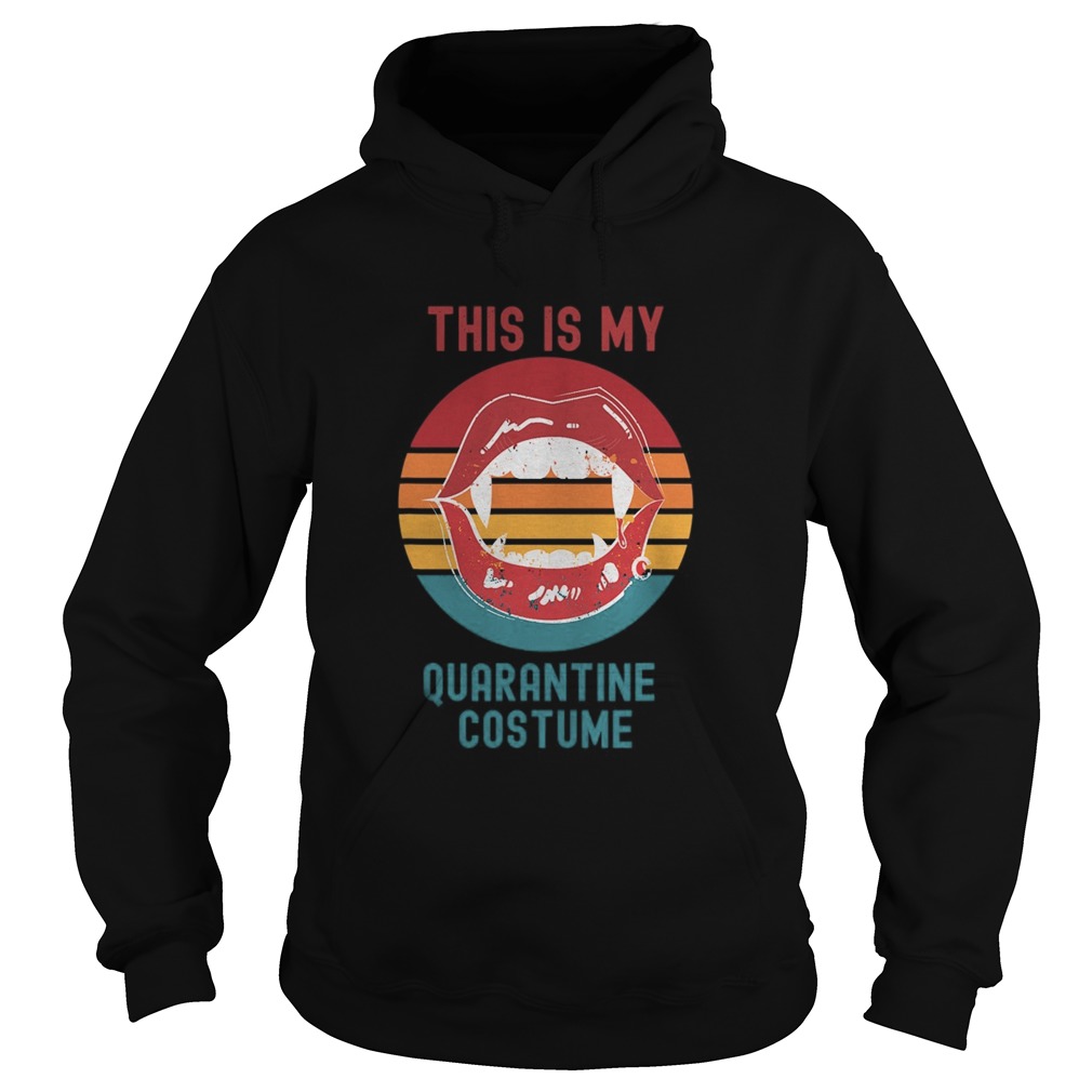 This Is My Quarantine Costume Mouth Halloween Vintage Retro  Hoodie