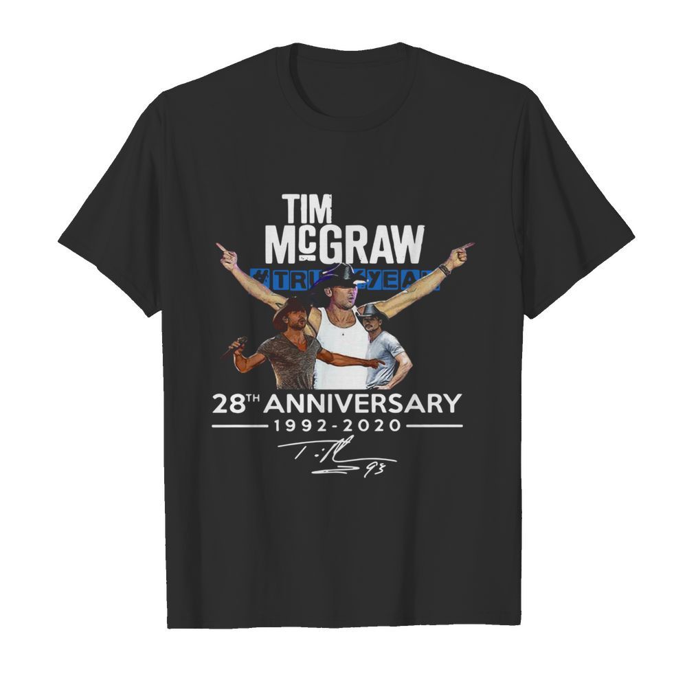 Tim Mc Graw 28th Anniversary 1992-2020 Thank You For Your Memories shirt