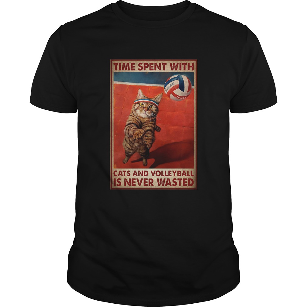 Time Spent With Cats And Volleyball Is Never Wasted shirt