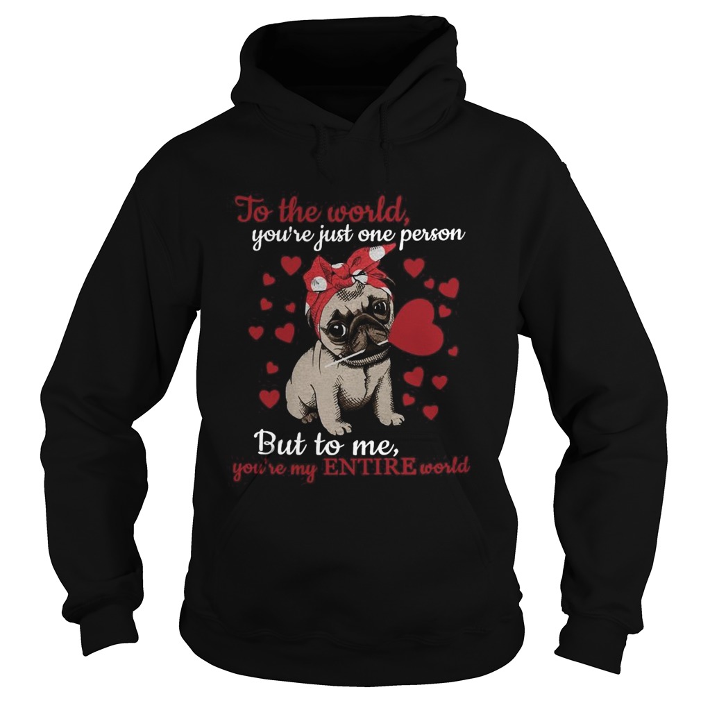 To The World Youre Just One Person But To Me Youre My Entire World  Hoodie