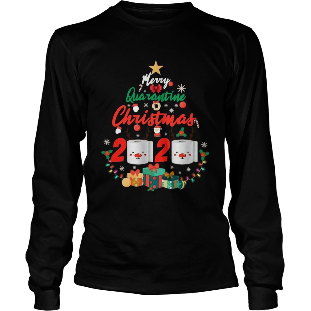 Toilet Paper Santa Claus Merry Quarantine Christmas Sweater 2020 Premium  Long Sleeve