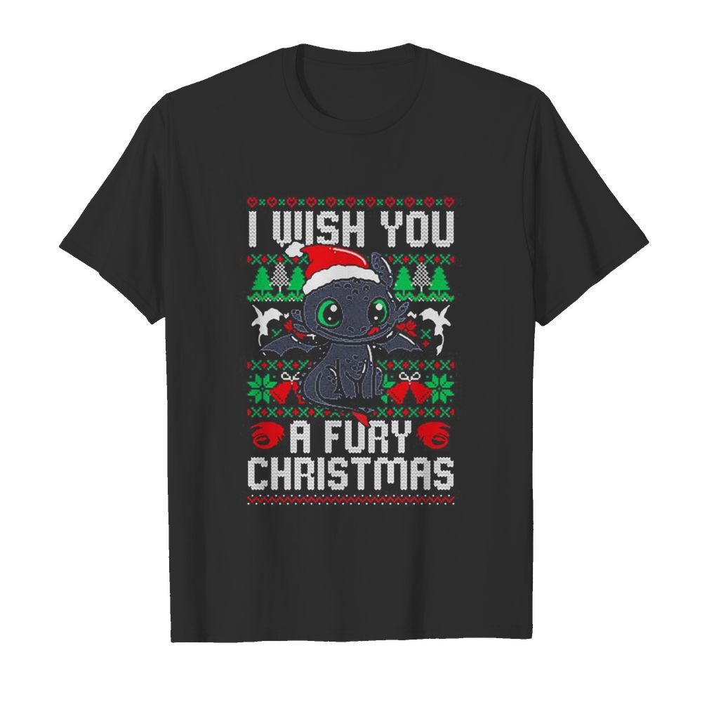 Toothless santa claus i wish you a fury christmas shirt