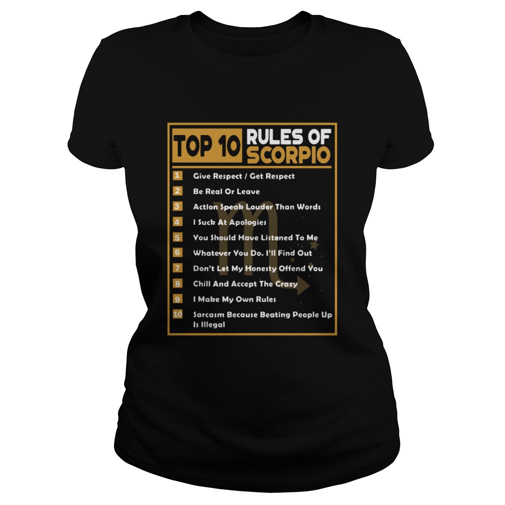 Top 10 Rules Of Scorpio  Classic Ladies