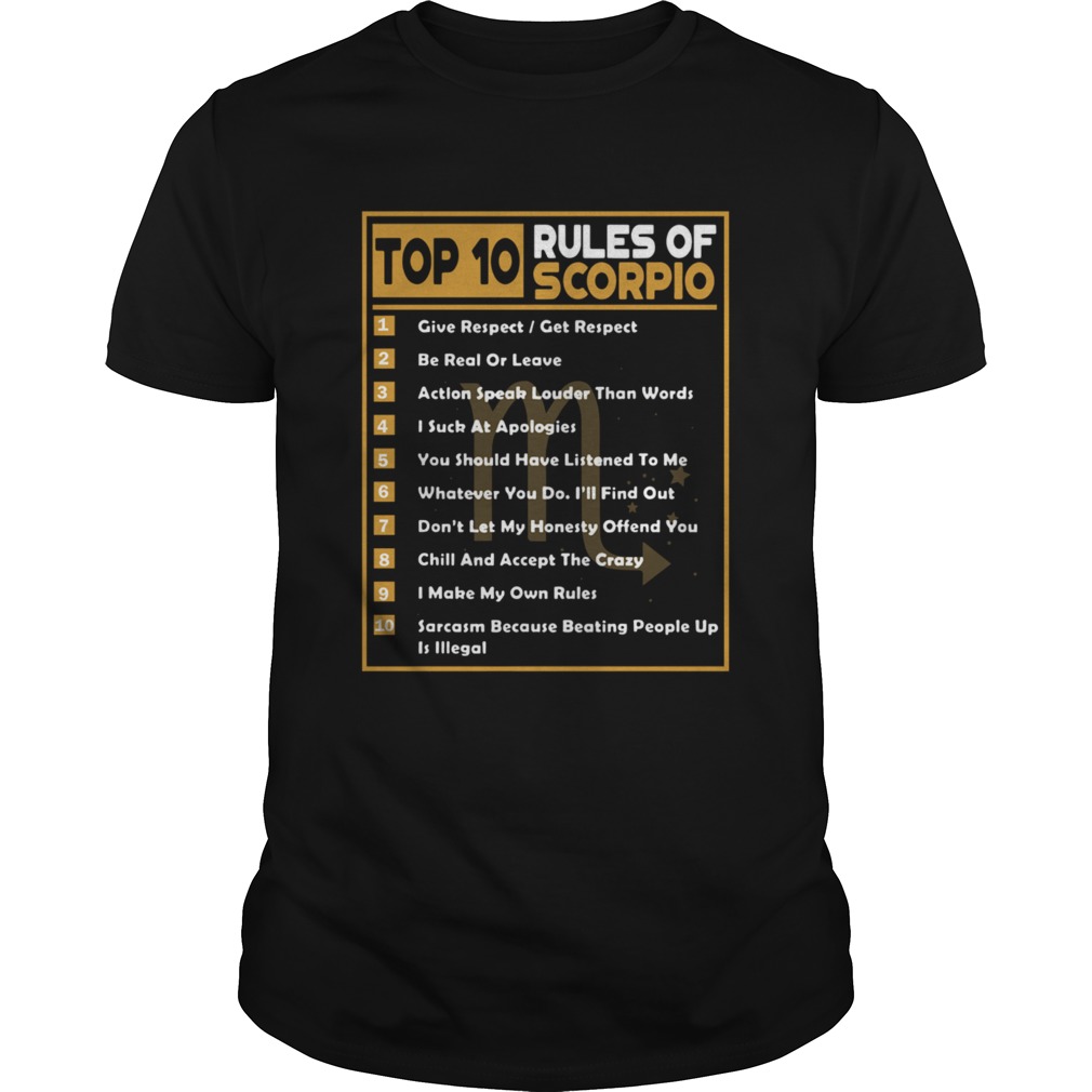 Top 10 Rules Of Scorpio shirt