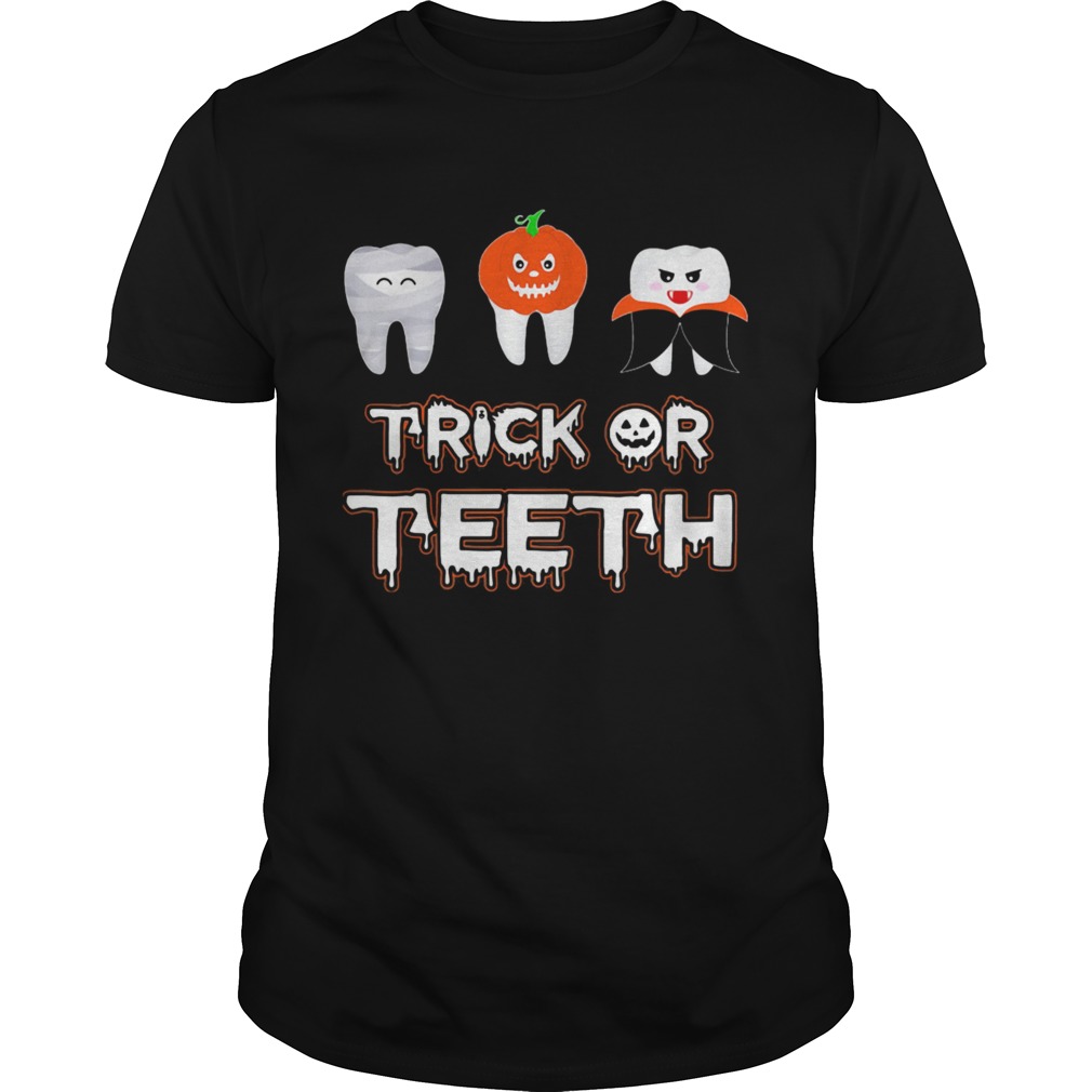 Trick or teeth pumpkin witch halloween  Unisex