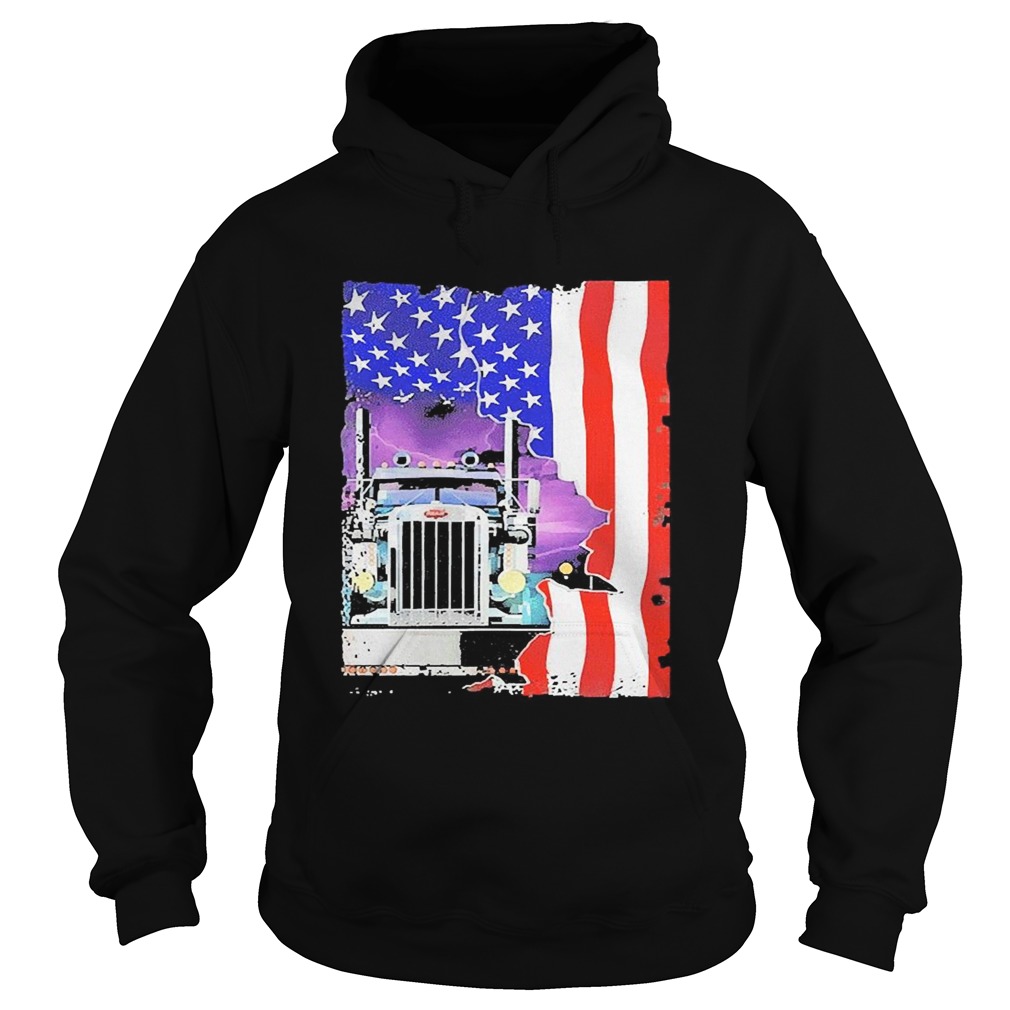 Trucker American Flag  Hoodie