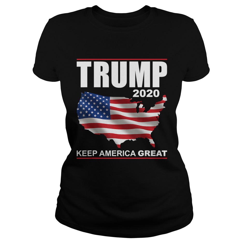 Trump 2020 USA Flag Keep America Great Vote Trump  Classic Ladies