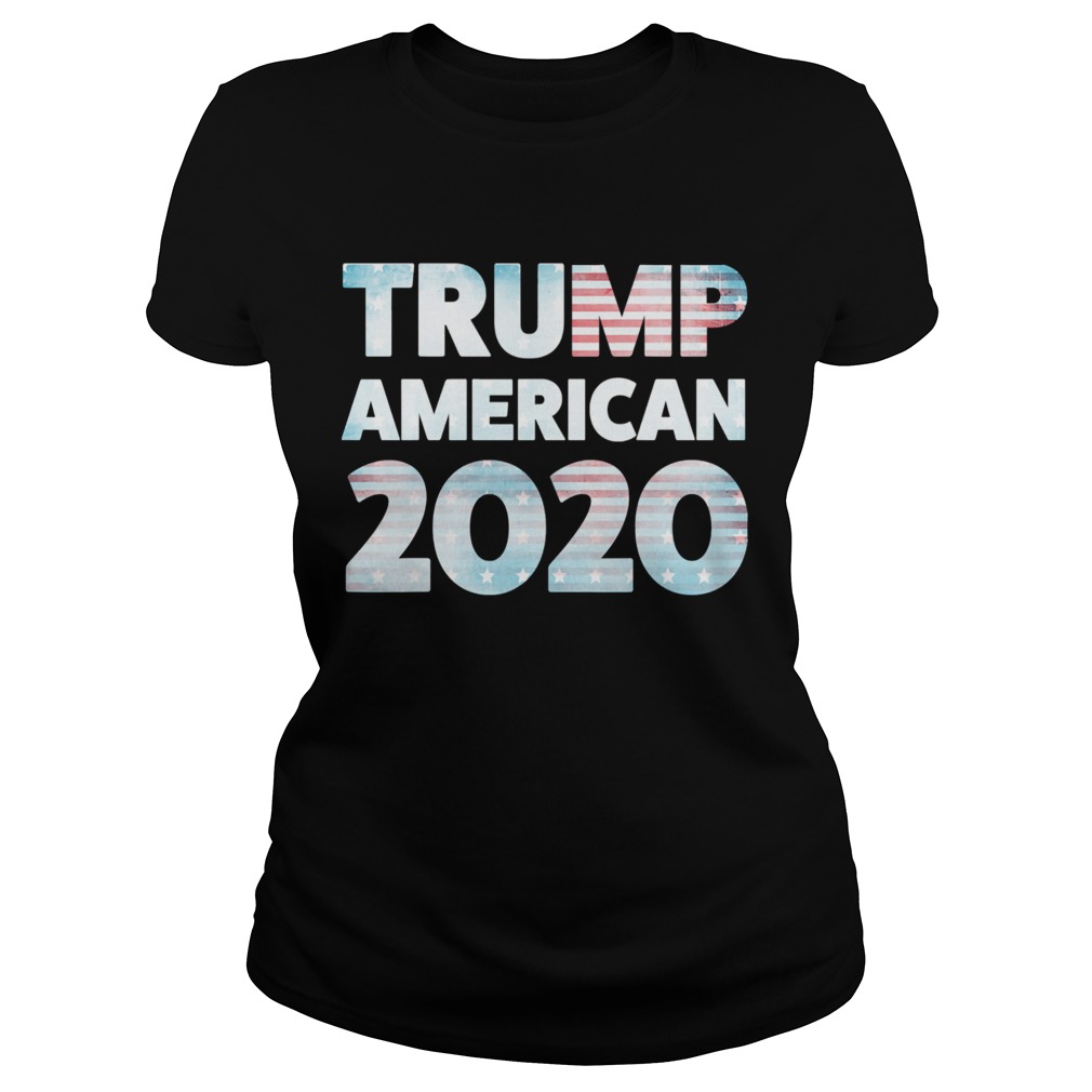 Trump 2020 USA Flag Tru American Retro Vintage  Classic Ladies