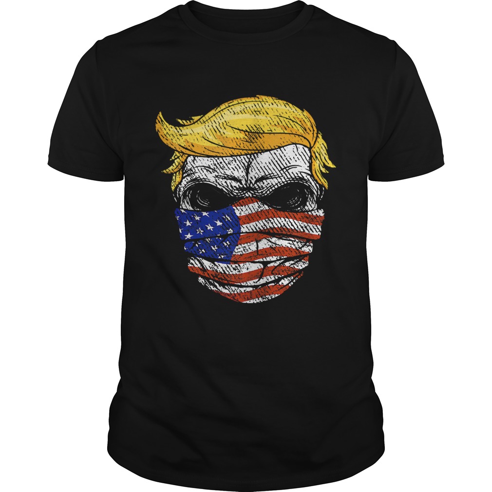 Trump USA Skull US Flag Mask Anti shirt