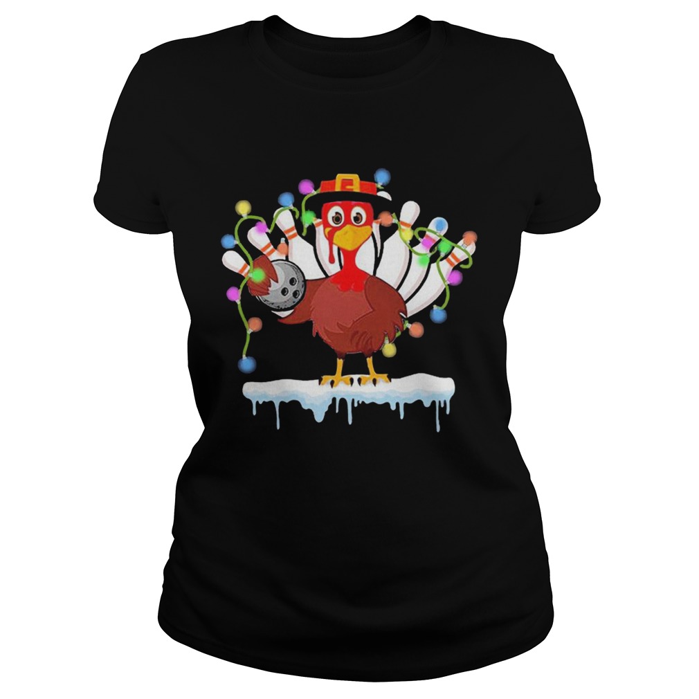 Turkey Playing Bolling Happy Light Christmas  Classic Ladies