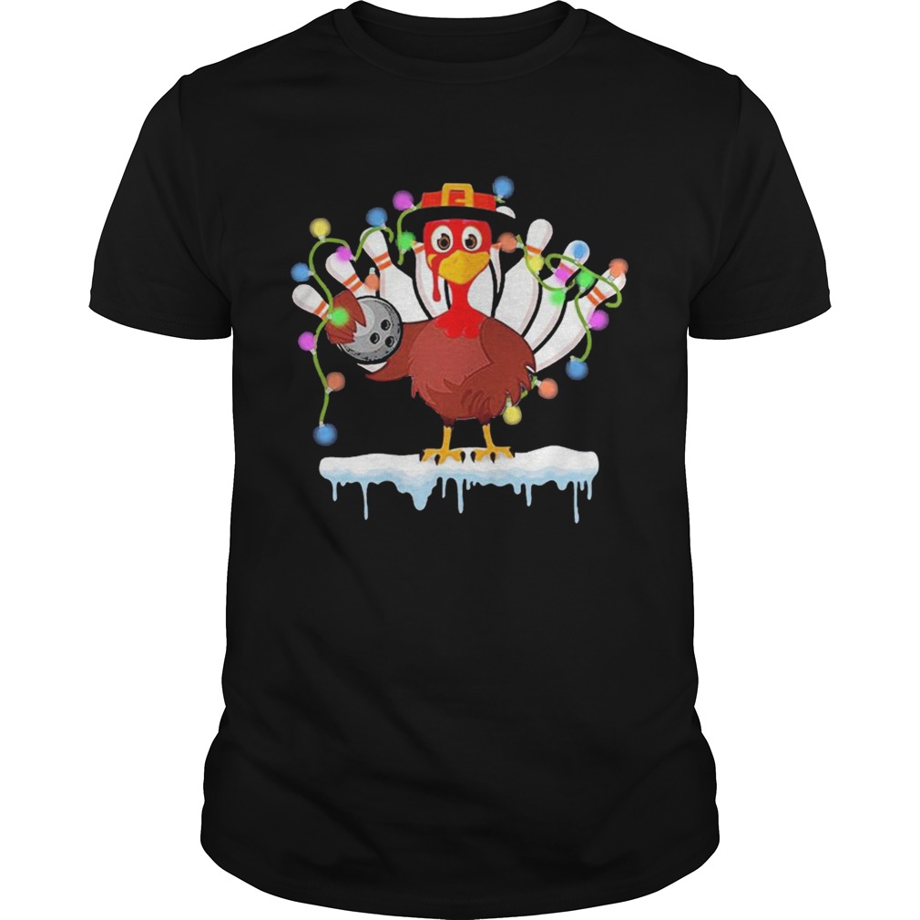 Turkey Playing Bolling Happy Light Christmas  Unisex